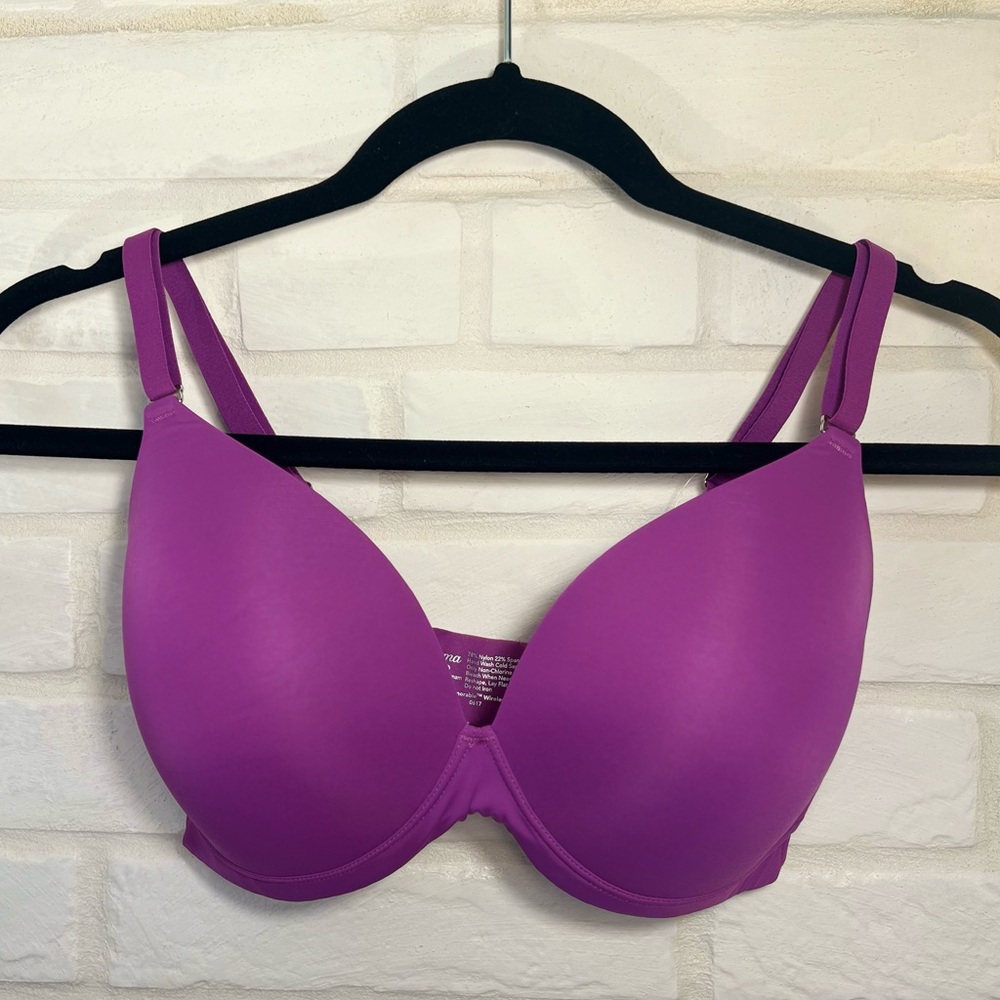 NWT Soma Memorable Wireless Soft Tshirt Bra 34 D Rio Plum Purple #0159